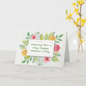 Sehr glücklicher Muttertag Karte (Gelbe Blume)