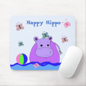Sehr glückliches Nilpferd Mousepad (Mit Mouse)