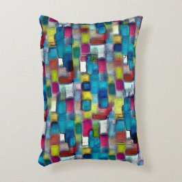 Sehr grobe Textur von bunten quadratischen Formen Dekokissen