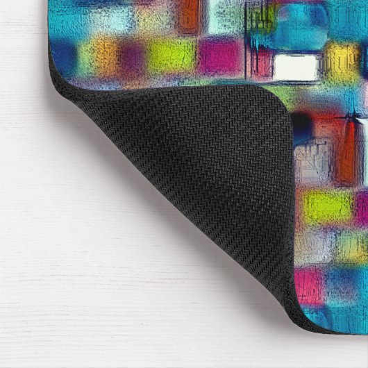 Sehr grobe Textur von bunten quadratischen Formen  Mousepad (Ecke)