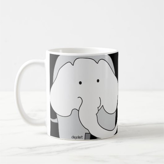 Sehr große graue Elefanten! Mug Kaffeetasse (Links)