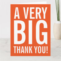 Sehr große Größe Vielen Dank, dass Sie die Karten 