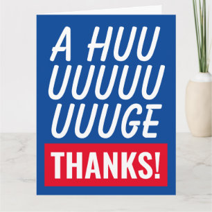 Sehr große übergroße fette Typografie danke Karten