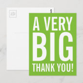 Sehr großes Dankeschön an die Postkarte (Vorne/Hinten)