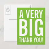 Sehr großes Dankeschön an die Postkarte (Vorne/Hinten)