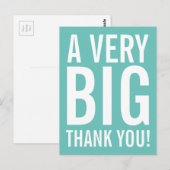 Sehr großes Dankeschön an die Postkarte (Vorne/Hinten)
