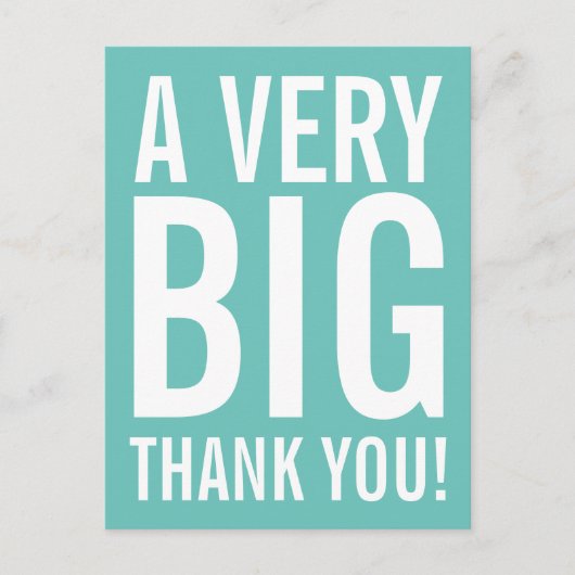 Sehr großes Dankeschön an die Postkarte (Vorderseite)