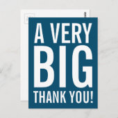Sehr großes Dankeschön an die Postkarte (Vorne/Hinten)