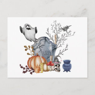 Sehr gruselige Halloween-Illustration  Feiertagspostkarte