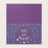 Sehr gute Geburtstagskarte (Außenseite Aufgefaltet)