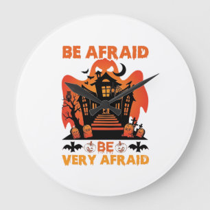 Sehr Halloween Spukhaus Kürbisse fürchte dich_1 Große Wanduhr