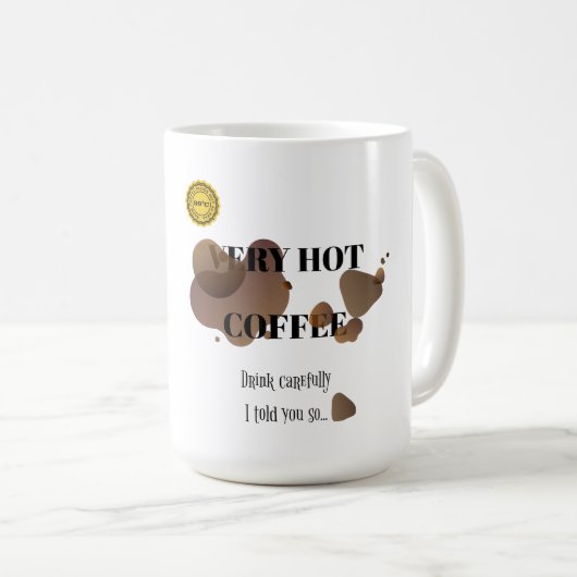 Sehr heißer Kaffee Kaffeetasse (VorderseiteRechts)