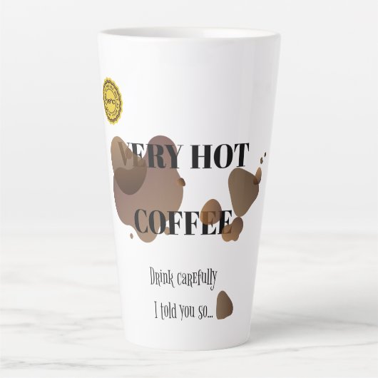Sehr heißer Kaffee Milchtasse (Vorderseite)