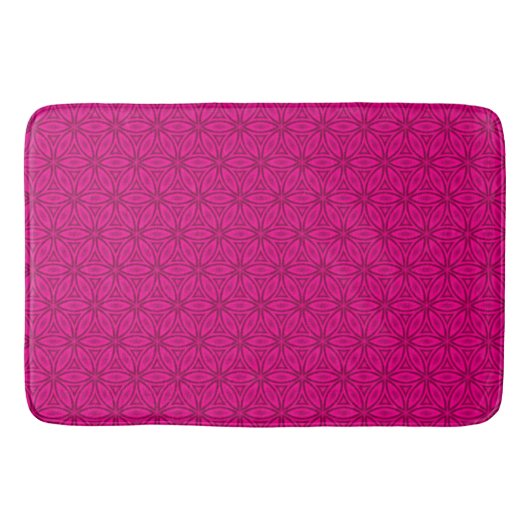 Sehr heißes rosa Blumenmuster Bath Mat Badematte (Vorderseite)