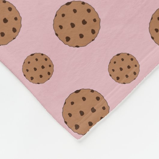 Sehr hellrosa Schokoladensplitterplätzchen Fleecedecke (Ecke)