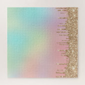 Sehr herausfordernder Regenbogen glänzender rosafa Puzzle (Horizontal)