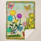 Sehr Hippy Day Whimsisfantasie Sherpadecke (Vorderseite)