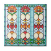 Sehr hohes Trio-Buntglas Fliese (Vorderseite)