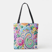 Sehr hübsche Paisley-Konstruktionstasche Tasche (Rückseite)