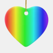 Sehr Hübscher Regenbogen >Herz-Ornamente Keramik Ornament (Hinten)