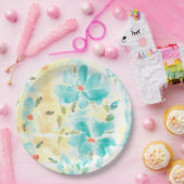 Sehr Hübscher türkisfarbener Hochzeitstag Pappteller (Party)