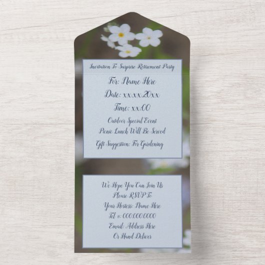 Sehr Hübsches Party All In One Einladung (Innen)