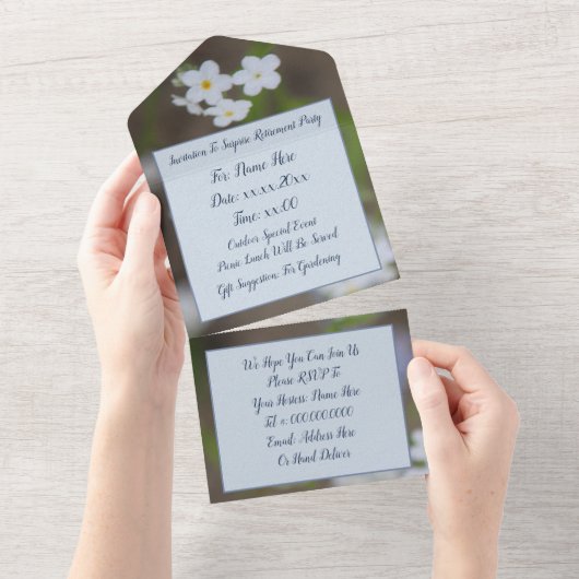 Sehr Hübsches Party All In One Einladung (Abreißtisch)