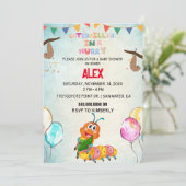 Sehr hungrige Raupe Geburtstagseinladungen Einladung (Stehend Vorderseite)