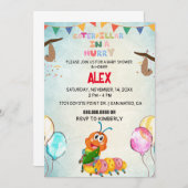 Sehr hungrige Raupe Geburtstagseinladungen Einladung (Vorne/Hinten)