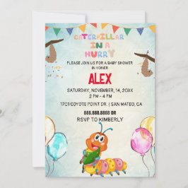 Sehr hungrige Raupe Geburtstagseinladungen Einladung