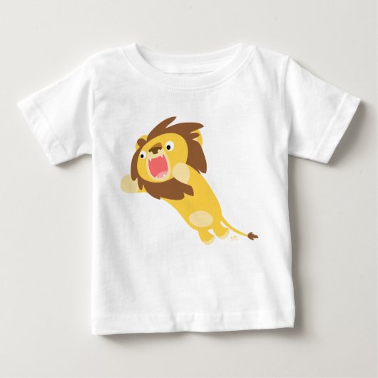 Sehr hungriger Niedlicher Cartoon Lion Baby T - Sh Baby T-shirt (Vorderseite)