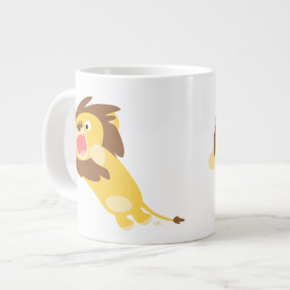 Sehr hungriger Niedlicher Cartoon Lion Jumbo Tasse