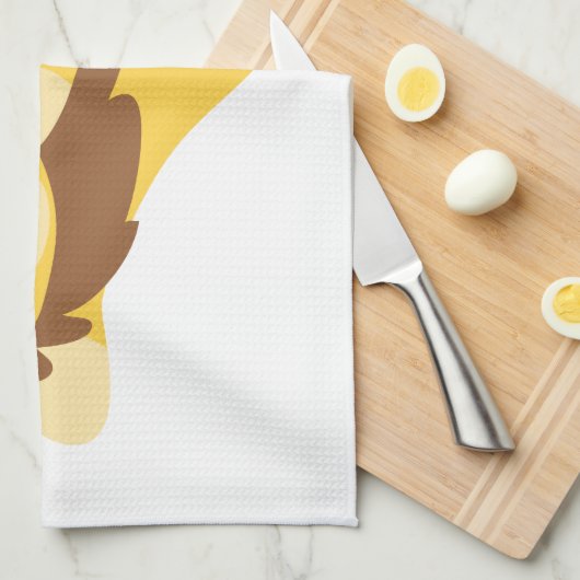 Sehr hungriges niedliches Cartoon-Löwe-Küchen-Tuch Geschirrtuch (Viertel Falte)