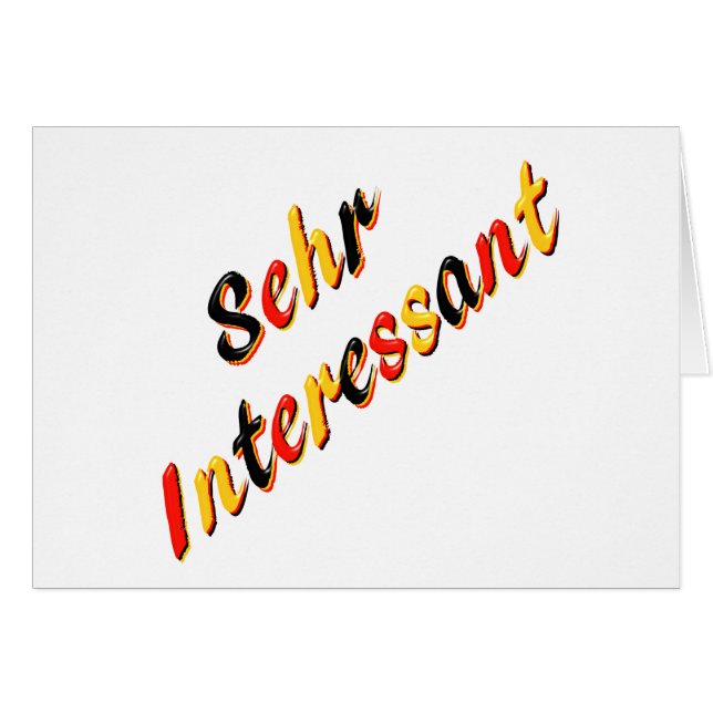 Sehr interessante Karte (Vorderseite (Horizontal))