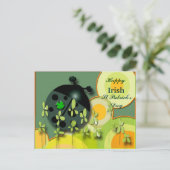 Sehr irisch Ladybug Postkarte (Stehend Vorderseite)