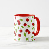 Sehr KirschTasse - auf Weiß Tasse (VorderseiteRechts)