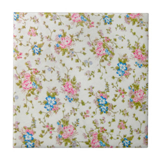 sehr klein Rosen rosa und blau Fliese