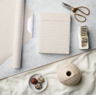 Sehr kleine Streifenpresse für Elfenbein Geschenkpapier