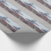 Sehr kleines Yacht-sehr großes Schiff! Geschenkpapier (Ecke)