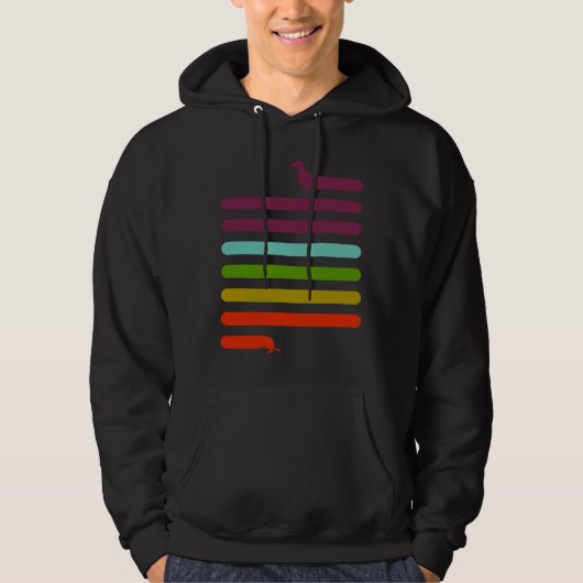 Sehr lange Dackel Hoodie (Vorderseite)