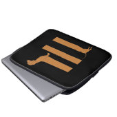 Sehr lange Dackel lustig Laptopschutzhülle (Vorne Knopf)