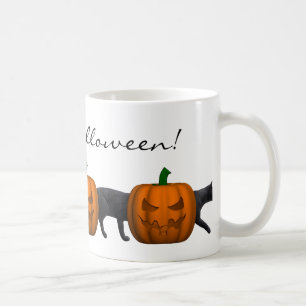 Sehr lange Halloween-Katze Kaffeetasse