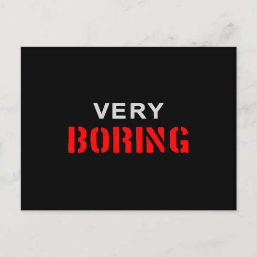Sehr langweilig postkarte (Vorderseite)