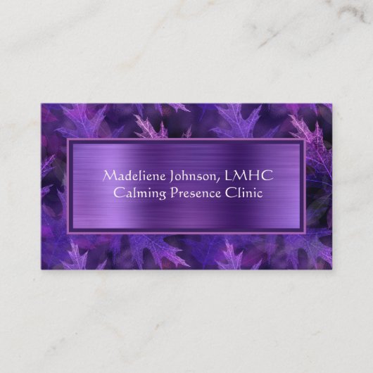 Sehr Lila Shimmer-Psychotherapie | Berater Visitenkarte (Vorderseite)