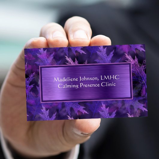 Sehr Lila Shimmer-Psychotherapie | Berater Visitenkarte