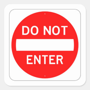 Sehr lustig Classic NICHT eintragen Sign Sticker S