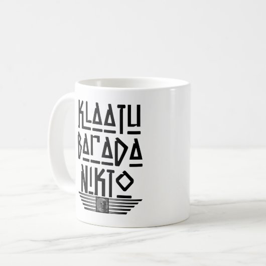 Sehr lustig Klaatu Barada Nikto Kaffee Tasse (Vorderseite Links)
