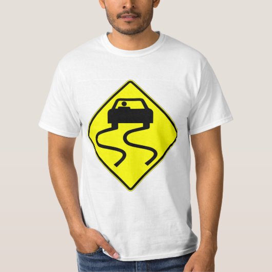 Sehr lustig Slippery, wenn Nass Sign T - Shirt (Vorderseite)
