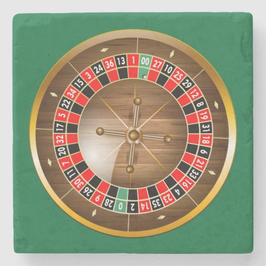 Sehr lustige amerikanische Roulette Wheel Stone Un Steinuntersetzer (Vorderseite)