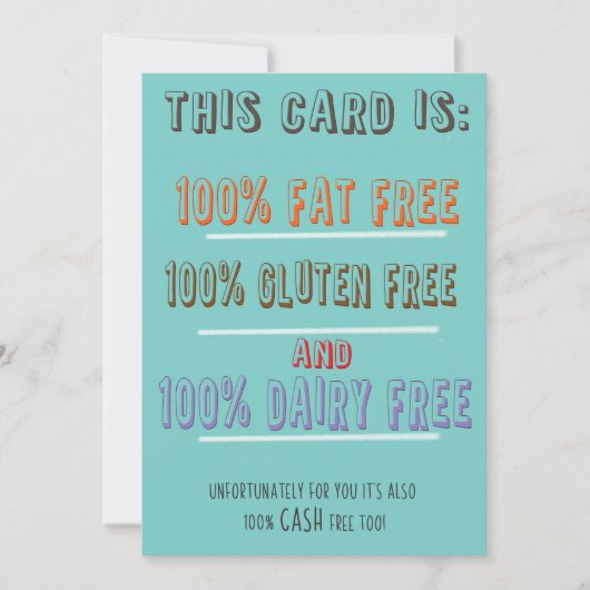 sehr lustige "dick free" Karte! Feiertagskarte (Vorderseite)